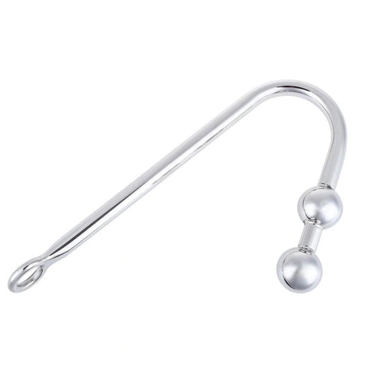Anal Hooks Balls Pleasurable 4417 Stainless Anal Two Hook Steel 0117